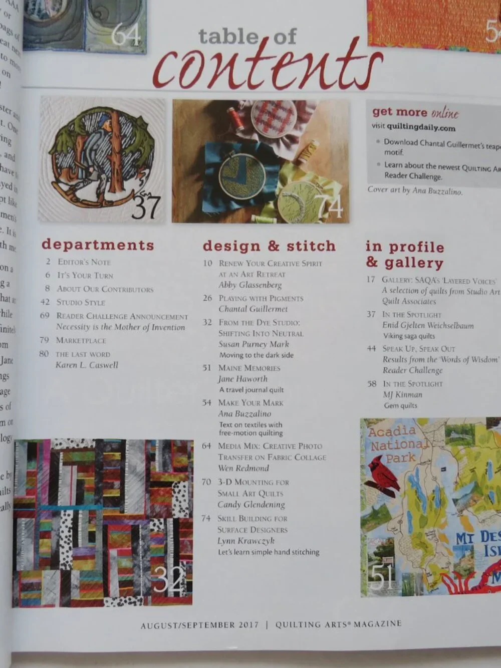 Quilting Arts Magazine August/September 2017 Issue 88